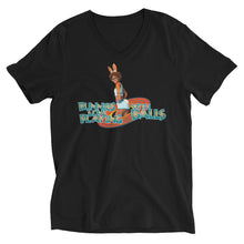 Load image into Gallery viewer, Bunnies Love Playing With Balls V-Neck T-Shirt