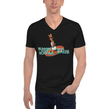 Load image into Gallery viewer, Bunnies Love Playing With Balls V-Neck T-Shirt
