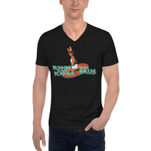 Load image into Gallery viewer, Bunnies Love Playing With Balls V-Neck T-Shirt