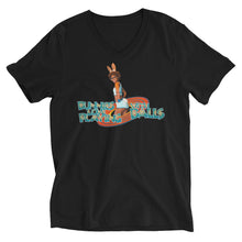 Load image into Gallery viewer, Bunnies Love Playing With Balls V-Neck T-Shirt
