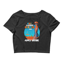 Load image into Gallery viewer, Pipe Layers Needed Women’s Crop Tee
